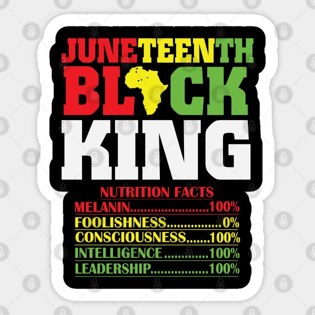 Juneteenth Black King, Black History, Freedom Sticker by UrbanLifeApparel